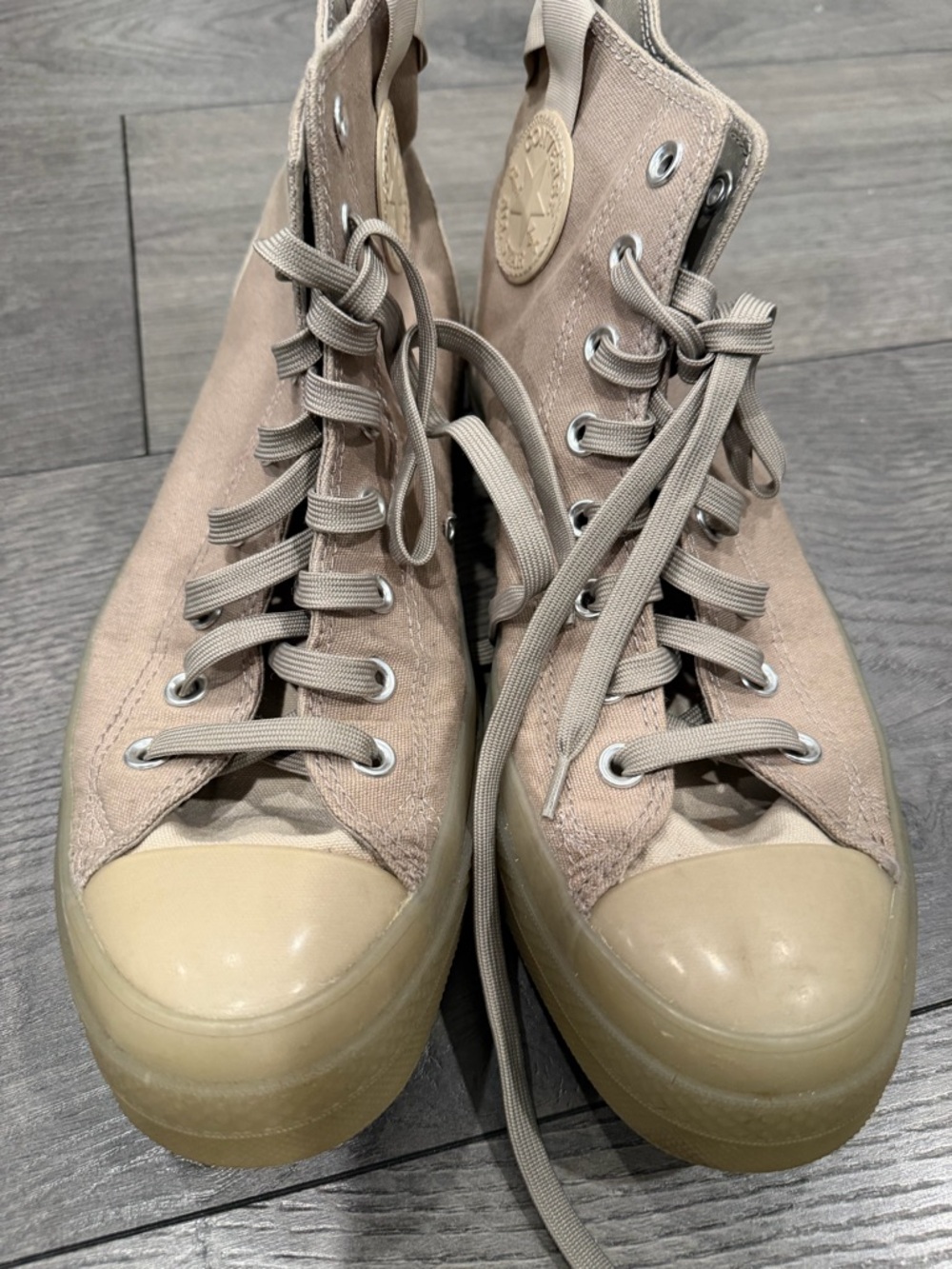 Converse High-Top Sneakers in Beige